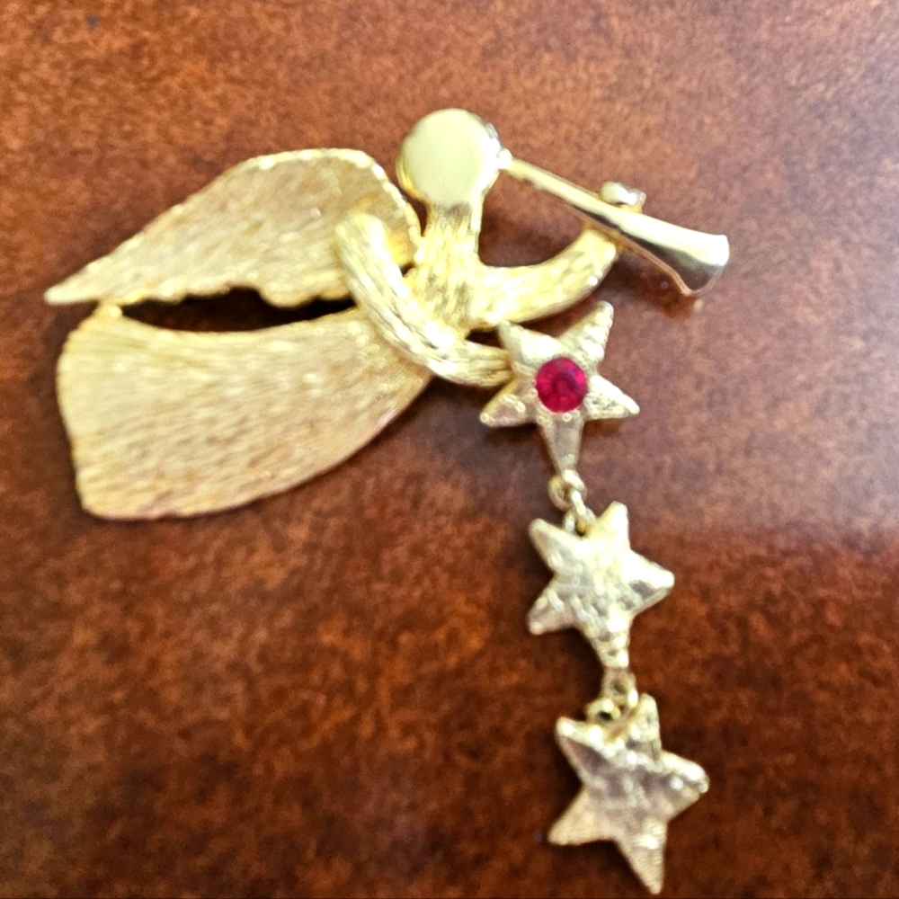 Vintage Ultra Craft Goldstone angel